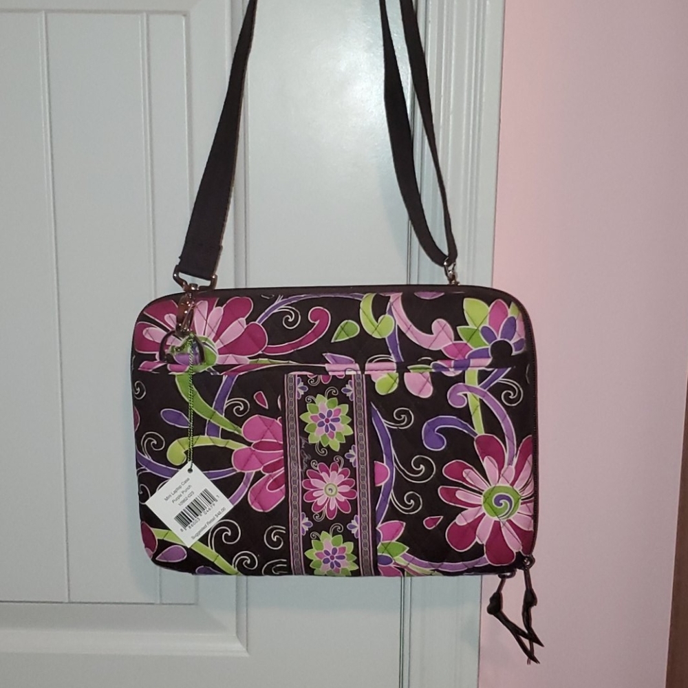 Vera Bradley Mini Laptop Case in Purple Punch